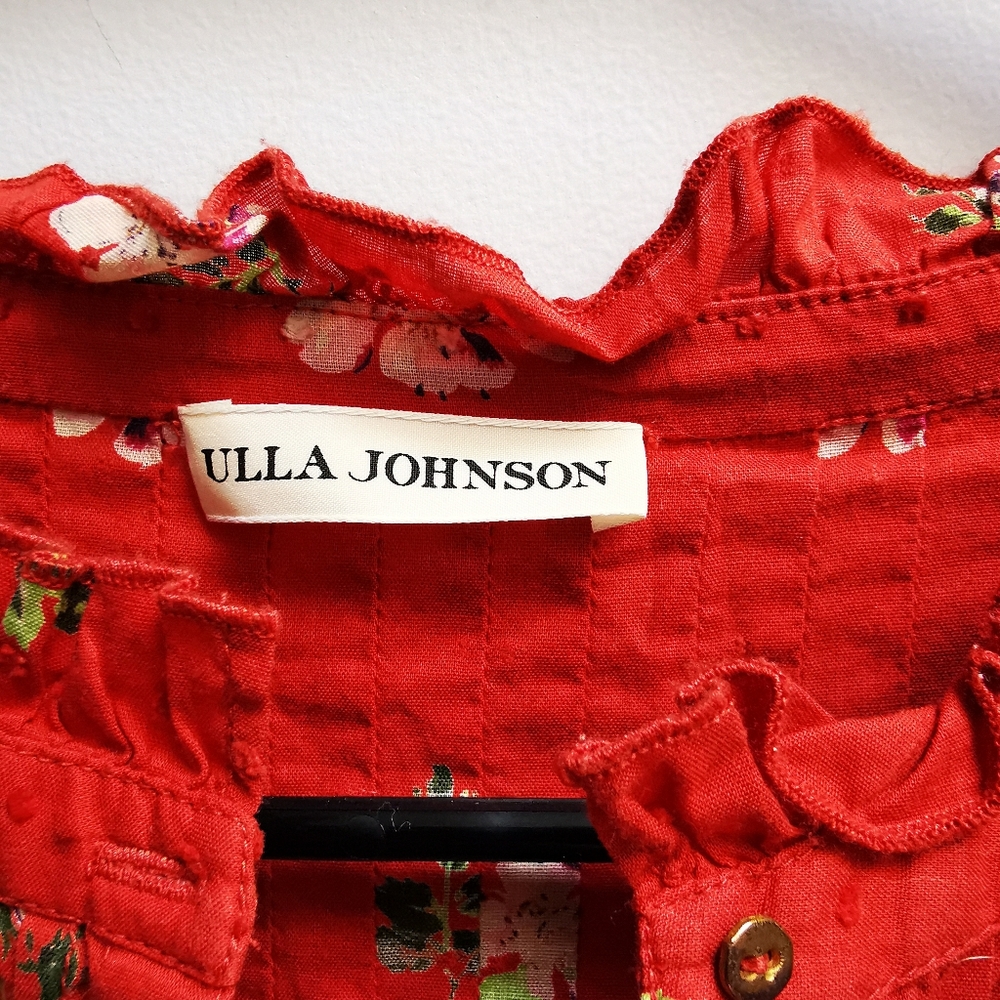 Ulla Johnson Scarlet Floral Ruffle Blouse - Picture 7 of 10